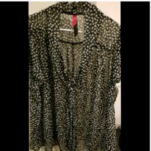 Sheer button down blouse